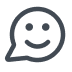 Message smile circle icon